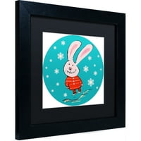 Védjegy Képzőművészet Baby Bunny vászon művészet, Carla Martell, fekete matt, fekete keret