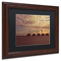 Védjegy Szépművészet Sunset Jumeirah Vittaveli Canvas Art készítette: David Evans, Fekete Matt, Wood Frame