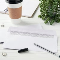 Pen+Gear magánéletű árnyalatú gummed borítékok, fehér, 4.125 9.5