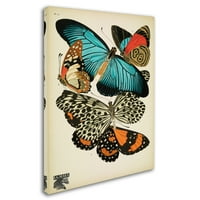 Védjegy Szépművészeti 'Papillons 11' Canvas Art by Vintage Apple Collection