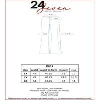 24 Seven Comfort Apparel Plus Méret Kényelmes Stretch Draw húr nadrág