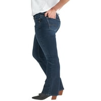 Silver Jeans Co. női kedden alacsony emelkedésű vékony bootcut farmer, derékméret 24-34