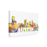 Marlene Watson 'Austin Texas Skyline Mclr 2' Canvas Art