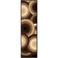 Művészi szövők Piguncount geometriai terület szőnyeg, barna, 2'2 7'6