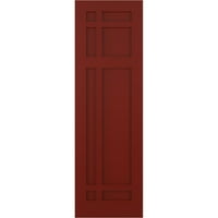 Ekena Millwork 12 W 49 H True Fit PVC San Juan Capistrano misszió stílusú rögzített redőnyök, bors piros