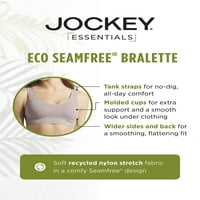 Jockey Essentials Női Eco Seamfree hátsó simító Bralette, s-3XL méretek