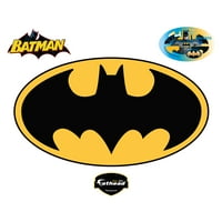 Fathead Batman: Logo - Óriás hivatalosan engedélyezett DC eltávolítható fali matrica