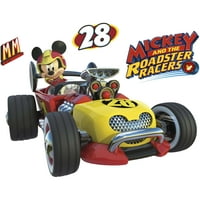 Fathead Mickey és a Roadster Racers: Mickey Mouse - Óriás hivatalosan engedéllyel rendelkező Disney eltávolítható fali matrica