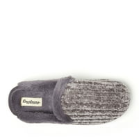 Dearfoams Cozy Comfort női bordás kötött zsenile papucs