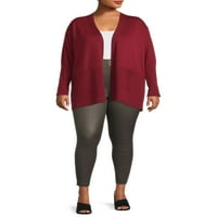 Terra & Sky Women's Plus Size Core Cardigan pulóver
