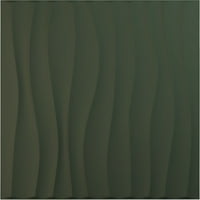 Ekena Millwork 5 8 W 5 8 H Shoreline Endurawall dekoratív 3D -s falpanel, Ultracover Satin Hunt Club Green