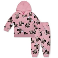 Disney Toddler lány Minnie Mouse cipzáras kapucnis ruhában, Méretek 2T-4T