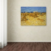 Védjegy Képzőművészet 'kukorica betakarítás a Provence -ben' vászon művészete Van Gogh
