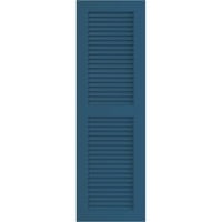 Ekena Millwork 12 W 33 h True Fit PVC két egyenlő zsalu redőny, Sojourn Kék