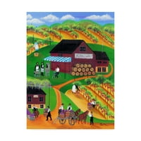 Védjegy Szépművészet 'Beaujolais Vineyard' vászon művészet, Cheryl Bartley