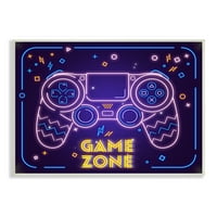 Stupell Industries VIVID NEON stílusú Game Zone Arcade Gamer Sign 10, Design by Ziwei Li