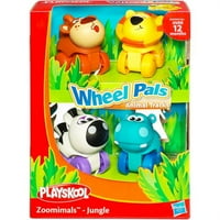 Playskool Wheel Pals Animal Tracks Jungle Zoomimals, 4-Pack