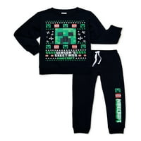 Minecraft Boys Christmas Sweatshirt and Joggers szett, 2 darab, méret 4-10