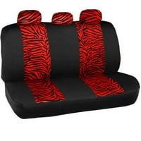 Zebra autó üléshuzatok padlószőnyegekkel, állati nyomatok 2 tónusú osztott Pad